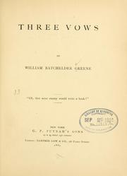 Cover of: Three vows