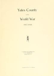 Cover of: Yates County in the world war, 1917-1918