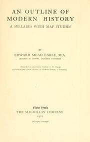 Cover of: An outline of modern history by Edward Mead Earle