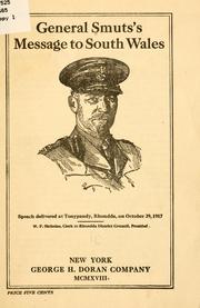 Cover of: General Smut's message to South Wales