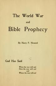 Cover of: world war and Bible prophecy