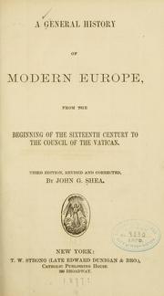 Cover of: A general history of modern Europe