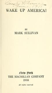 Cover of: Wake up America by Sullivan, Mark