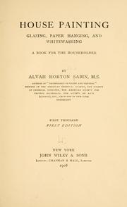 Cover of: Housing painting, glazing, paper hanging, and whitewashing by Alvah Horton Sabin