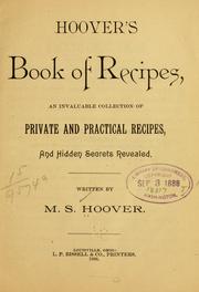 Cover of: Hoover's book of recipes by M. S. Hoover