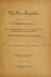 Cover of: new republic | Henry James Parker