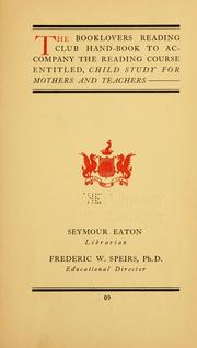 Cover of: Child study for mothers and teachers.