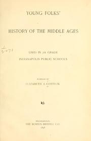 Cover of: Young folks' history of the middle ages: used in 7A grade, Indianapolis public schools