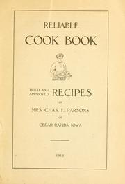Cover of: Reliable cook book by Parsons, Charles F. Mrs