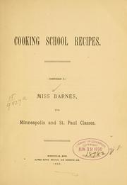 Cover of: Cooking school recipes.