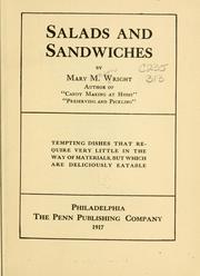 Cover of: Salads and sandwiches by Mary M. Wright