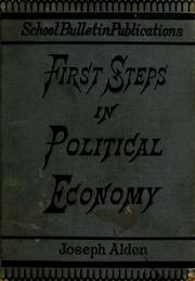 Cover of: First steps of political economy. by Joseph Alden