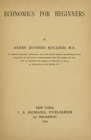 Cover of: Economics for beginners by Henry Dunning Macleod