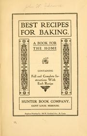 Cover of: Best recipes for baking.
