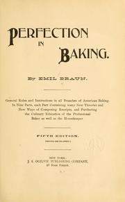 Cover of: Perfection in baking.