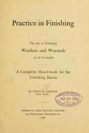 Practice in finishing by Frederick H. Greene