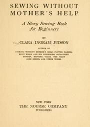 Sewing without mother's help by Clara Ingram Judson