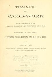 Cover of: Training in wood-work by James M. Tate