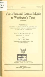 Cover of: Visit of imperial Japanese mission to Washington's tomb.