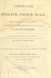 Cover of: Chronicles of England, France, Spain, and the adjoining countries