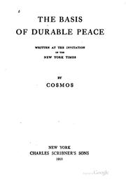 Cover of: basis of durable peace | Nicholas Murray Butler
