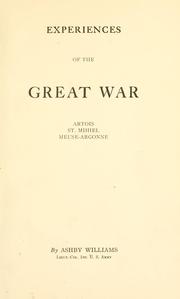 Cover of: Experiences of the great war