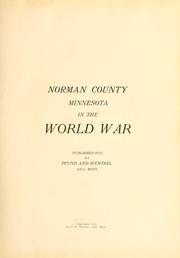 Cover of: Norman County, Minnesota, in the world war