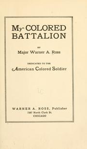 Cover of: My colored battalion