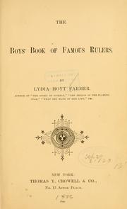 Cover of: The boys' book of famous rulers.