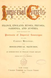 Cover of: Imperial courts of France, England, Russia, Prussia, Sardinia, and Austria. by Walter Hilliard Bidwell