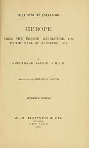 Cover of: era of Napoleon.