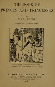 Cover of: The book of princes and princesses | Leonora Blanche Lang