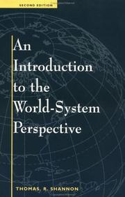 Cover of: An introduction to the world-system perspective by Thomas R. Shannon, Thomas R. Shannon