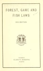 Cover of: Forest, game and fish laws.