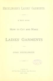 Cover of: Hecklinger's ladies' garments.
