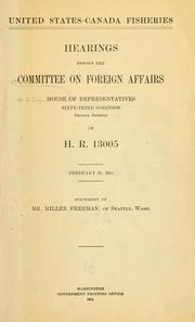 Cover of: United States-Canada fisheries. | United States. Congress. House. Committee on Foreign Affairs