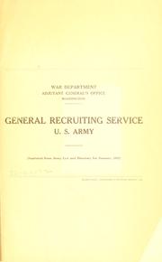 Cover of: General recruiting service.