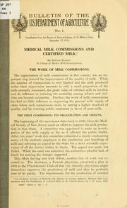 Medical milk commissions and certified milk by Ernest Kelly