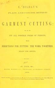 Cover of: E. Dilday's plain and concise method of garment cutting