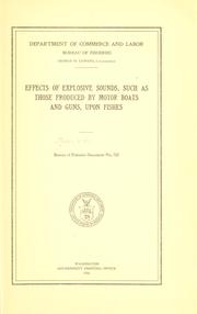 Effects of explosive sounds by George Howard Parker