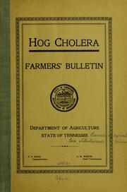 Cover of: Hog cholera | Tennessee. Dept. of Agriculture.