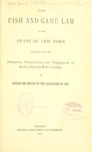 Cover of: fish and game law of the state of New York