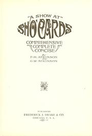 Cover of: "A show at" sho' cards by Frank H. Atkinson