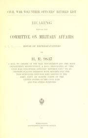 Cover of: Civil war volunteer officers' retired list.