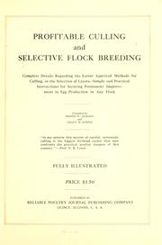 Cover of: Profitable culling and selective flock breeding by Homer W. Jackson