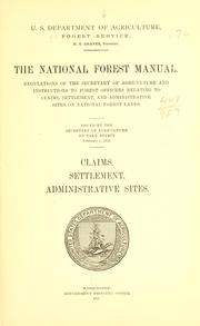 Cover of: The national forest manual. by United States. Forest Service.