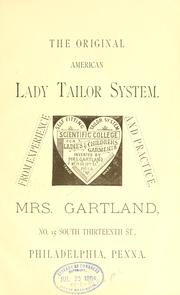 Cover of: The original American lady tailor system  by Gartland, Elizbeth Mrs