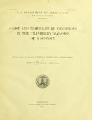 Cover of: Frost and temperature conditions in the cranberry marshes of Wisconsin. by Cox, Henry Joseph