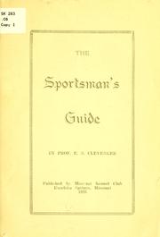 Cover of: The sportsman's guide
