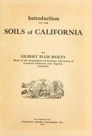 Cover of: Introduction to the soils of California